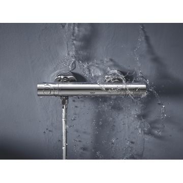Baterie cabina dus Grohe Grohtherm 800 Cosmo ,termostat,crom,montare perete-34765000