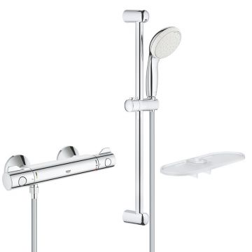 Baterie cabina dus termostat Grohe Grhtherm 800 set dus inclus(34565001) + savoniera(27596000)