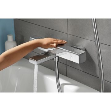 Baterie cada cu termostat Hansgrohe Ecostat E, lungime 204 mm, crom-15774000