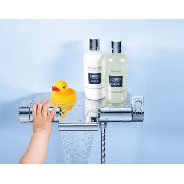 Baterie cada/dus termostat Grohe Grohtherm 2000 New,etajera, crom-34464001