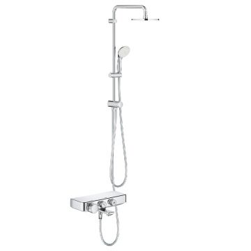 Coloana cada/dus cu termostat, Grohe Smartcontrol, palarie 210mm, para dus 3 tipuri jet,crom(34718000,27389002)
