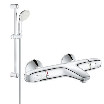 Pachet: Baterie Grohe cada/dus termostat Grohtherm 1000 + Set dus Grohe New Tempesta 100-(34155003,27853001)