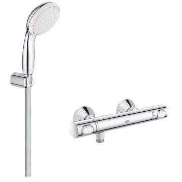 Set baterie cabina dus Grohe Grohtherm 500, set dus inclus, lungime furtun 1.25m, gama profesionala-(34793000,27799001)