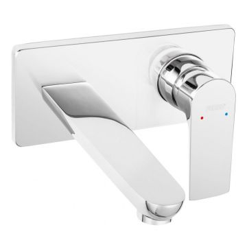 Baterie lavoar baie incastrata crom lucios, pipa 180 mm, Ferro Algeo Square