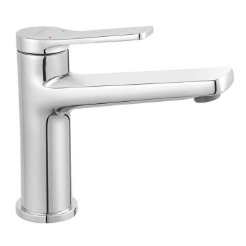 Baterie lavoar stativa culoare crom Ferro, cu ventil click-clack, Stratos