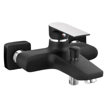 Baterie perete cada sau dus culoare negru Ferro, Algeo Square