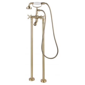 Baterie cada freestanding FDesign Lacrima, bronz periat