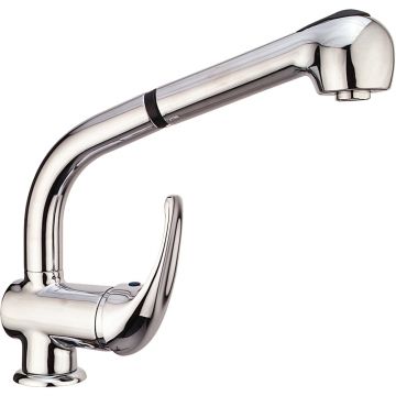 Baterie de bucatarie Smartline GALA J finisaj cromat, cartus cu disc ceramic, dus extractibil