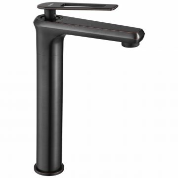 Baterie lavoar inalta Rea Blade Old monocomanda negru periat
