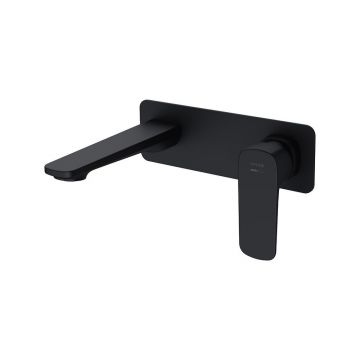 Baterie lavoar incastrata Cersanit Larga, corp incastrat inclus, negru mat