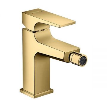 Baterie bideu cu ventil click-clack, Hansgrohe, Metropol, auriu lucios
