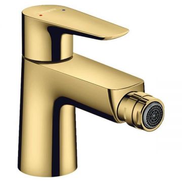 Baterie bideu cu ventil, Hansgrohe, Talis E, auriu lucios