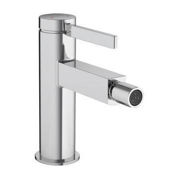 Baterie bideu, Hansgrohe, Finoris, cu ventil, crom