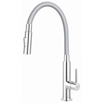 Baterie bucatarie Ferro Zumba Slim 2F BZA43S, alama, monocomanda, argintiu