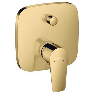 Baterie cada - dus Hansgrohe, Talis E, auriu lucios