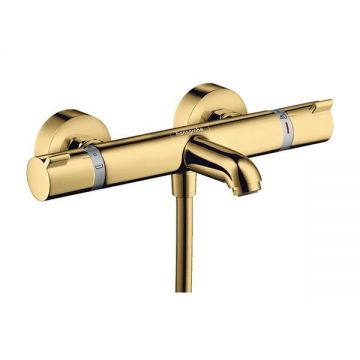 Baterie cada - dus termostatata, Hansgrohe, Ecostat Comfort, auriu lucios