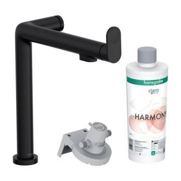 Baterie de bucatarie, Hansgrohe, Aqittura M91 FilterSystem 240, 1 jet, negru mat
