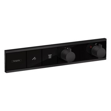 Baterie de dus, Hansgrohe, RainSelect, cu doua functii, negru mat