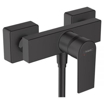 Baterie de dus, Hansgrohe, Vernis Shape, negru mat