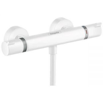 Baterie dus termostatata, Hansgrohe, Ecostat Comfort, alb mat