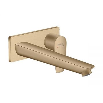 Baterie lavoar Hansgrohe, Talis E, montaj pe perete, 22.5 cm, bronz periat
