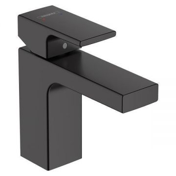 Baterie lavoar, Hansgrohe, Vernis Shape 100, cu ventil pop-up, negru mat