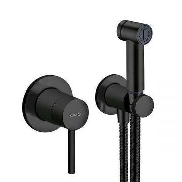 Set de dus igienic, Kludi, Bozz, negru mat