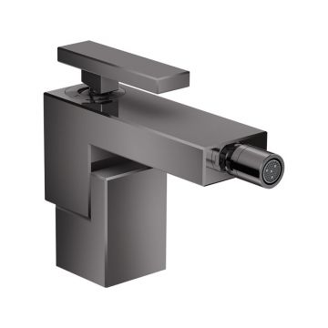 Baterie bideu, Axor, Edge, cu ventil, negru cromat lucios, 46210330