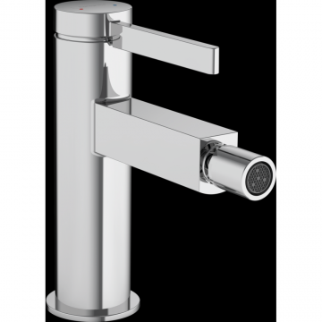 Baterie bideu culoare crom lucios cu ventil inclus Hansgrohe Finoris 76200000