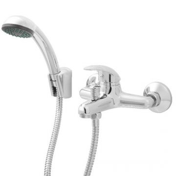 Baterie cada Boet Cronos 11555  monocomanda  set de dus inclus (furtun si para de dus)  crom