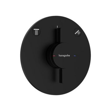 Baterie cadă - duș, Hansgrohe, DuoTurn S, negru mat