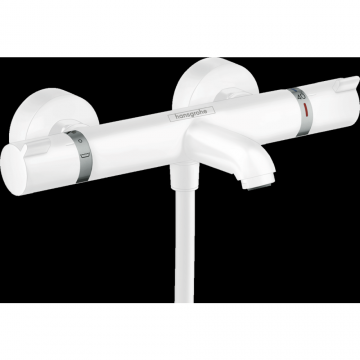 Baterie cada termostatata alb mat Hansgrohe, Ecostat Comfort