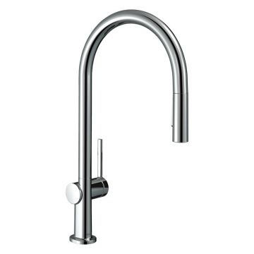 Baterie de bucătărie, Hansgrohe, Talis M54 210, 2 jeturi, pipă extractibilă, crom, 72800000