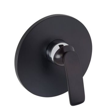 Baterie de duș, Kludi, Balance, formă rotundă, negru mat