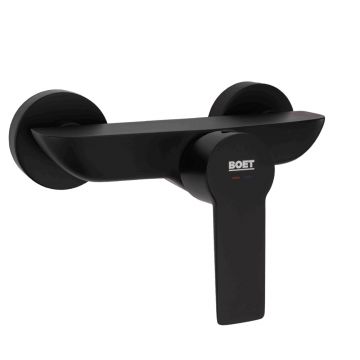 Baterie dus Boet Ares  monocomanda  furtun si para de dus incluse  negru mat