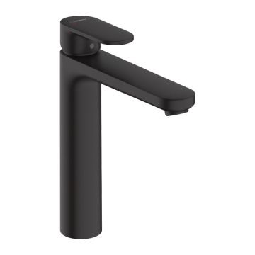 Baterie inalta de lavoar, Hansgrohe, Vernis Blend 190, cu ventil, negru mat