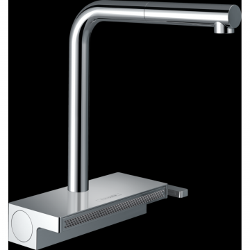 Baterie chiuveta bucatarie cu dus extractibil crom Hansgrohe Aquno Select M81 73830000