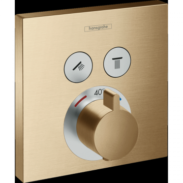 Baterie dus incastrata termostatata culoare bronz periat Hansgrohe ShowerSelect 15763140