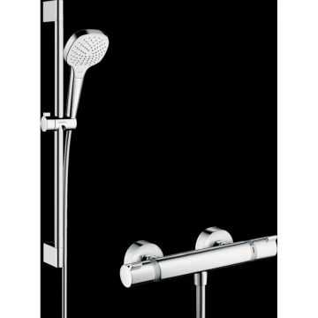 Baterie dus termostatata cu set de dus, culoare crom Hansgrohe Croma Select E 27081400