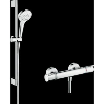 Baterie dus termostatata cu set de dus, culoare crom Hansgrohe Croma Select S 27013400