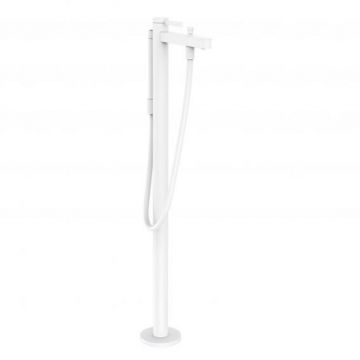 Baterie freestanding cada Hansgrohe Finoris alb mat