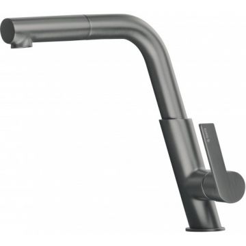 Baterie bucatarie Deante Silia titan, cu dus extractibil - Culoare titan grey
