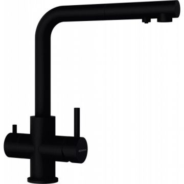 Baterie bucatarie Schock Vitus, negru, cu dus extractibil - Culoare Negru