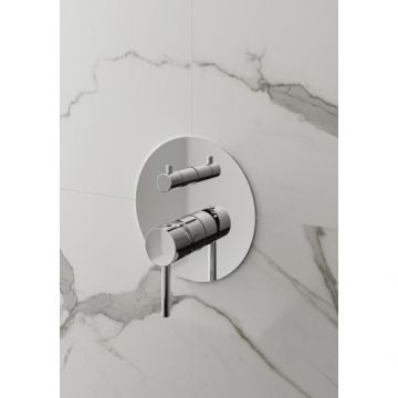 Baterie cada / dus incastrata Mariner Rubinetterie Logica, cu deviator - Culoare Crom