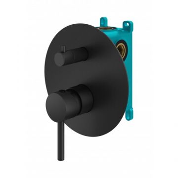 Baterie cada / dus incastrata Mariner Rubinetterie Logica, negru, cu deviator - Culoare Negru