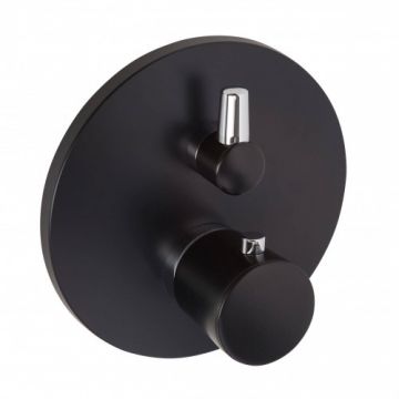Baterie cada / dus incastrata termostatata Kludi Balance - Culoare Negru