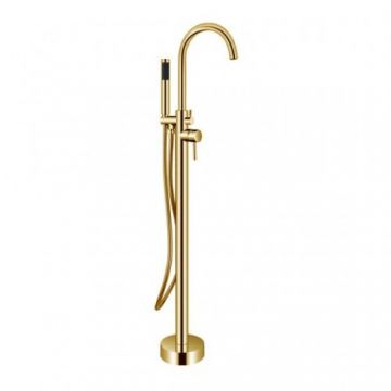 Baterie cada freestanding Karag Artemis, auriu, cu kit de dus - Culoare Gold