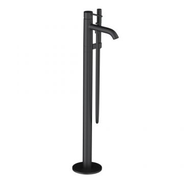 Baterie cada freestanding Kludi Bozz, negru, cu kit de dus - Culoare Negru