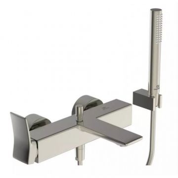 Baterie cada Ideal Standard Conca, silver storm, cu set de dus - Culoare silver storm