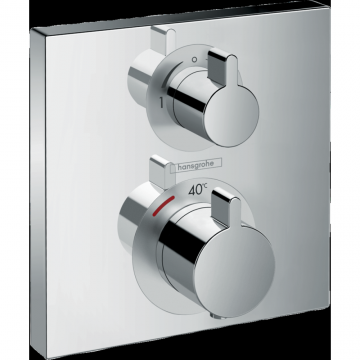 Baterie cada sau dus termostatata culoare crom lucios Hansgrohe, Ecostat Square